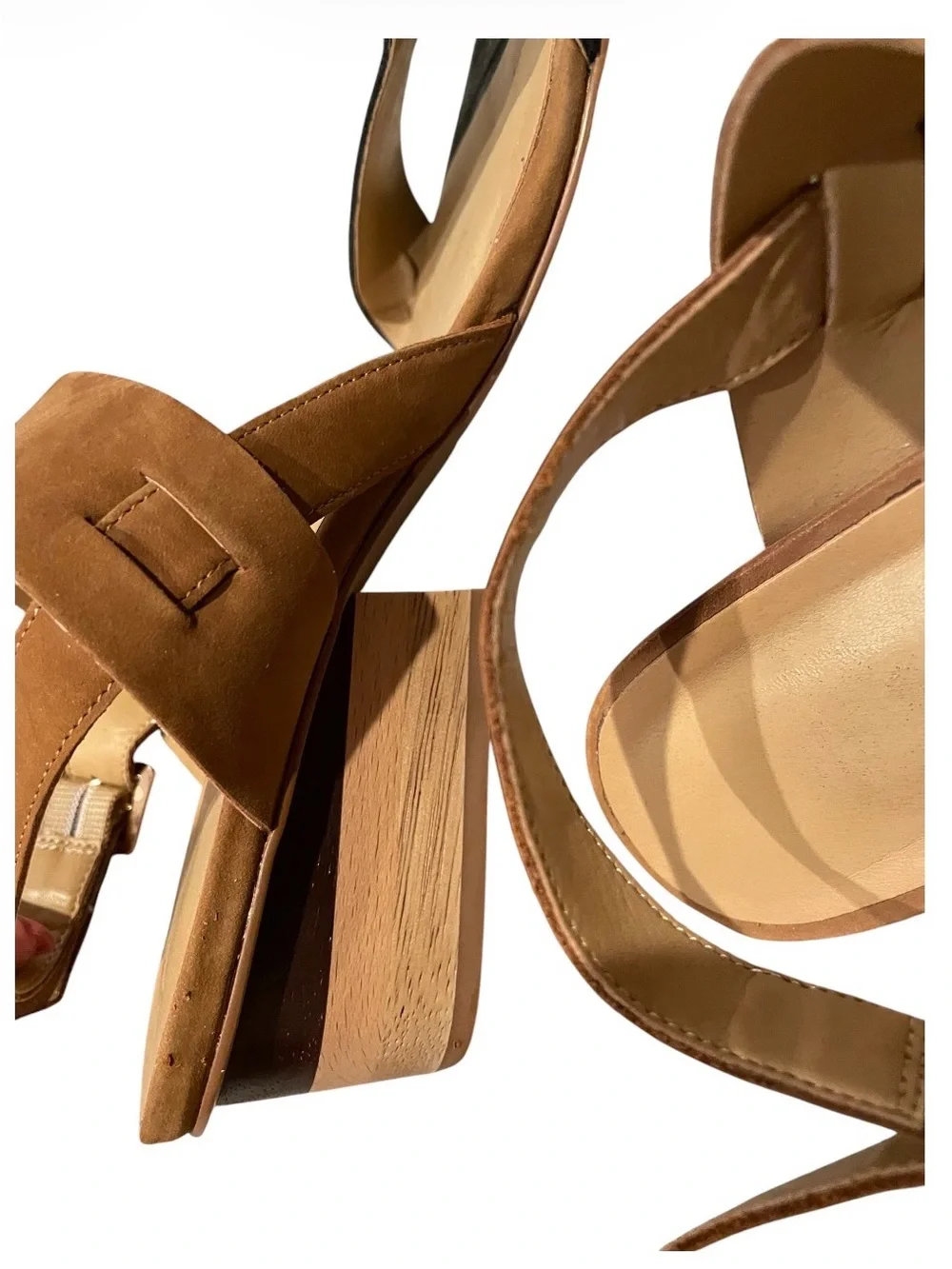 Women's Two-Tone Black and Brown Slingback Sandals